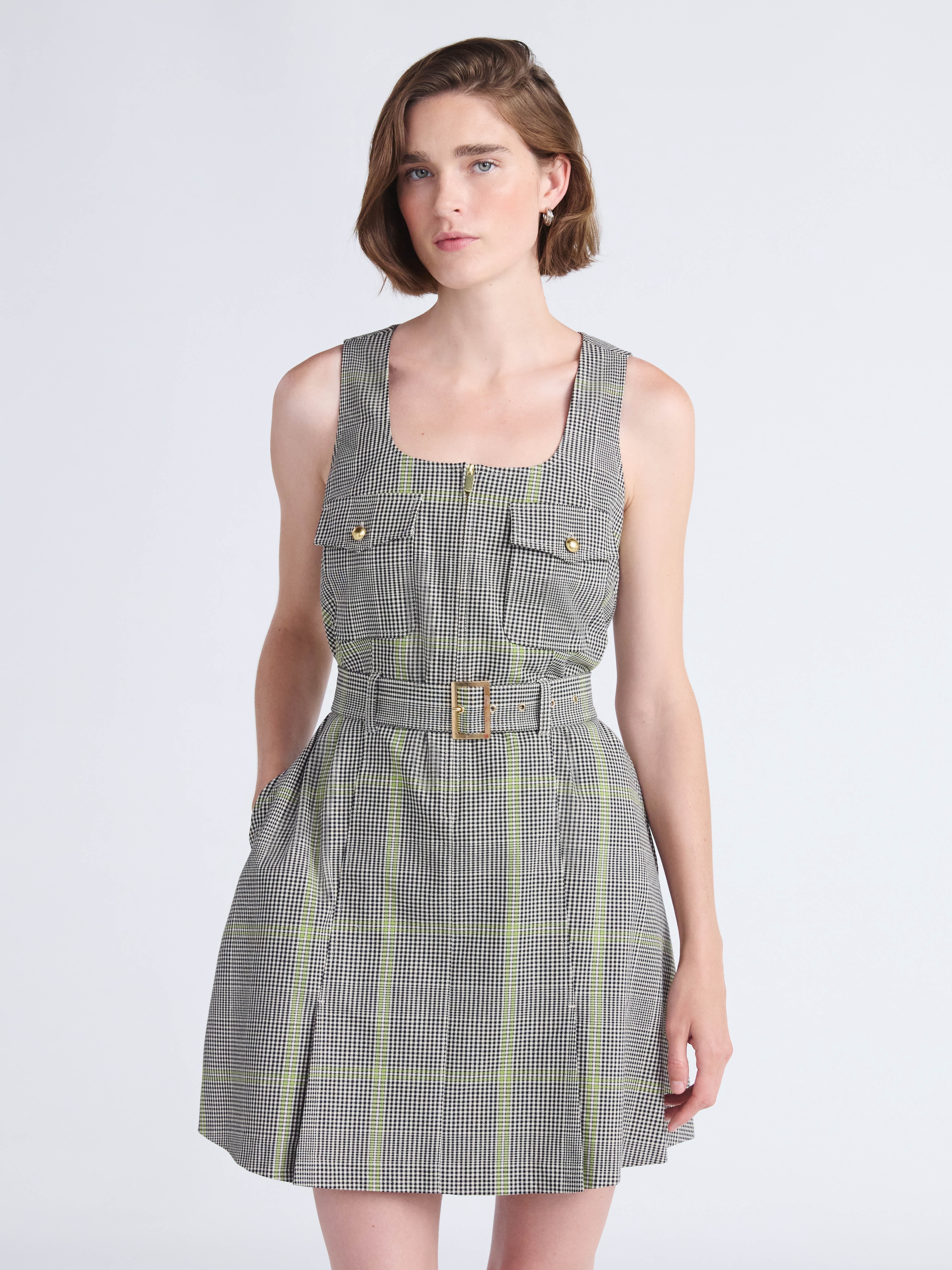utility short dress Utility Mini Dress in Charcoal