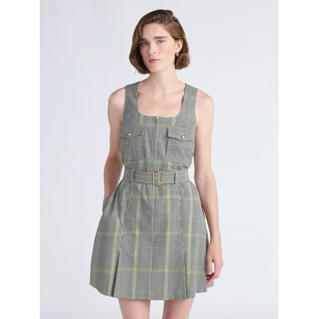 Free Assembly Women’s Belted Utility Mini Dress, Sizes XS-XXL