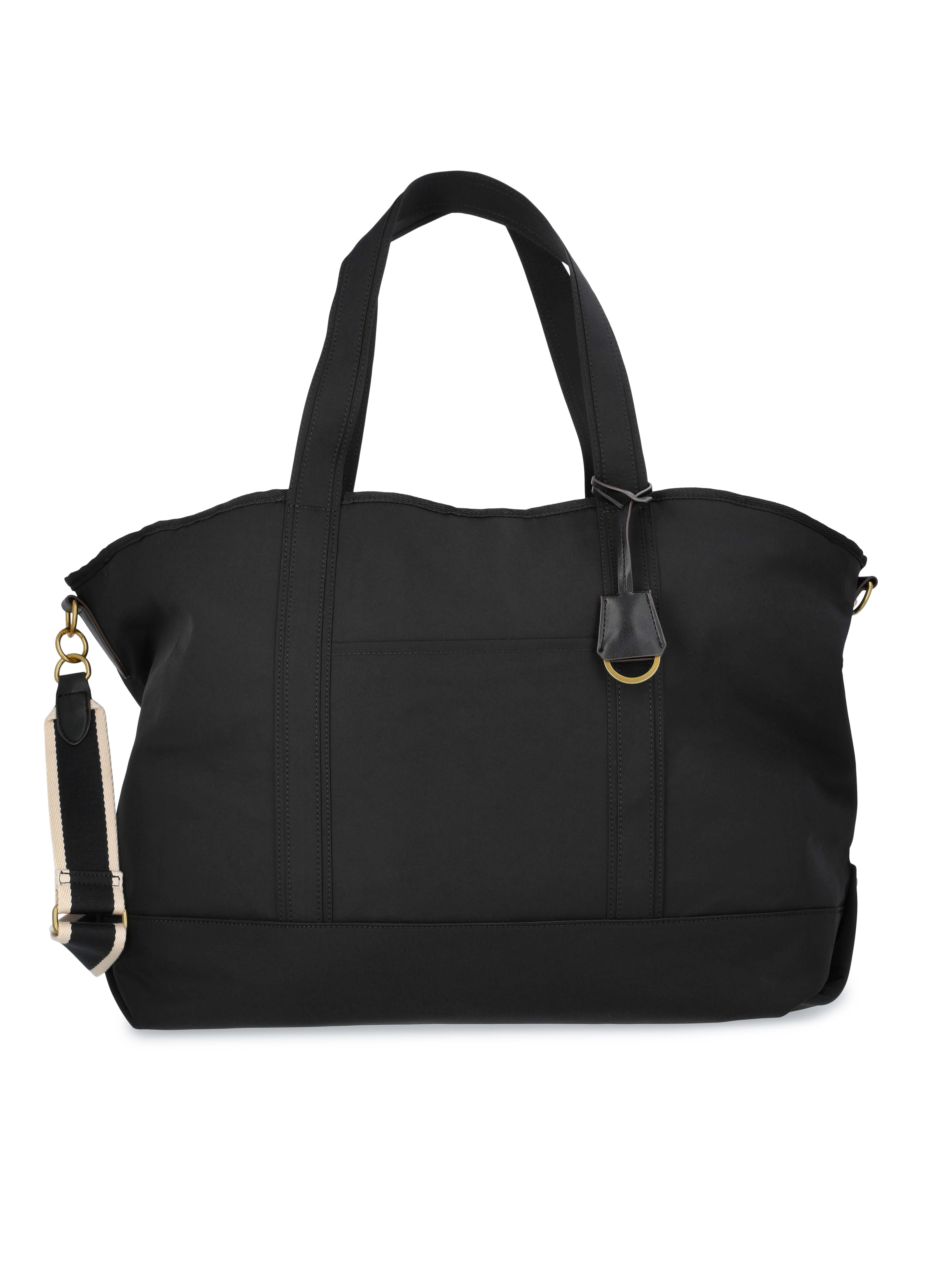 Free Assembly Women's Nylon Boat Tote, Black