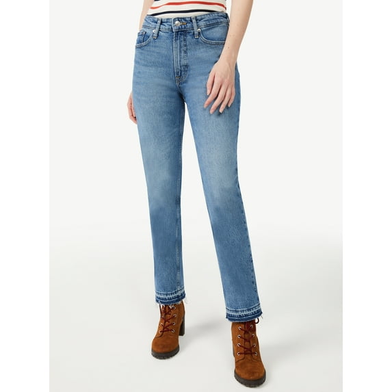 Free Assembly Original 90's High Rise Relaxed Fit Straight Jeans (Women's)