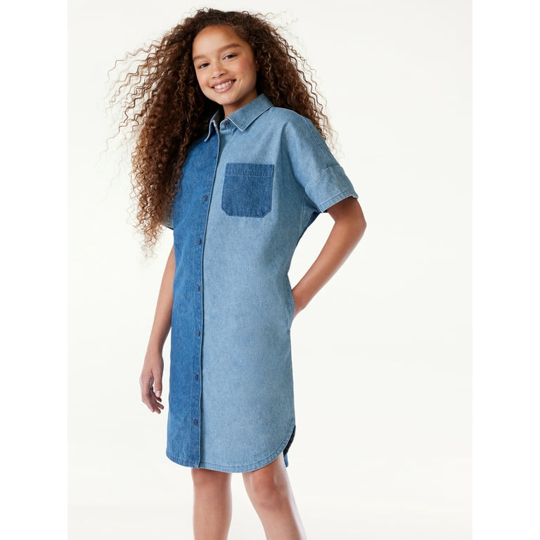 Denim shirt dress size 18 on sale