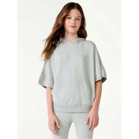 Free Assembly Oversized Hooded Sweater Poncho (Girl's), Sizes XS-2XL