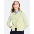 thumbnail image 1 of Free Assembly Women's Ruffle Neck Cardigan Sweater, Midweight, Sizes XS-XXL, 1 of 5