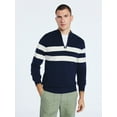 thumbnail image 1 of Free Assembly Men's Quarter Zip Rugby Sweater, Sizes S-3XL, 1 of 6