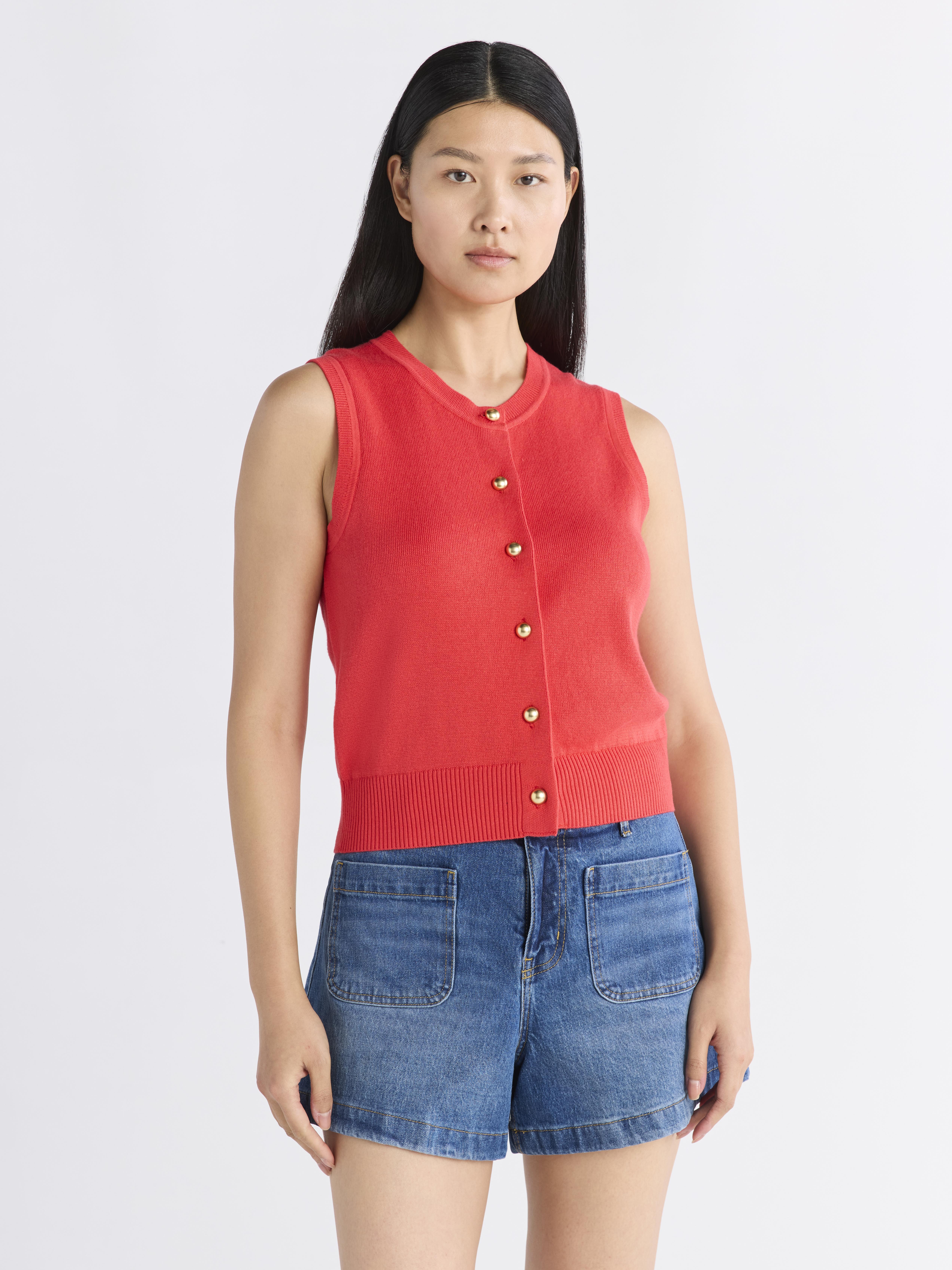 Free Assembly Women's Sleeveless Cardigan Sweater, Lightweight, Size XS-2XL