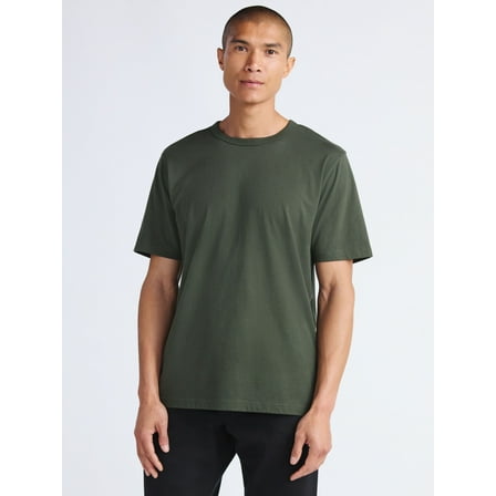 Free Assembly Men’s Everyday Cotton Tee with Short Sleeves, Sizes XS-3XL