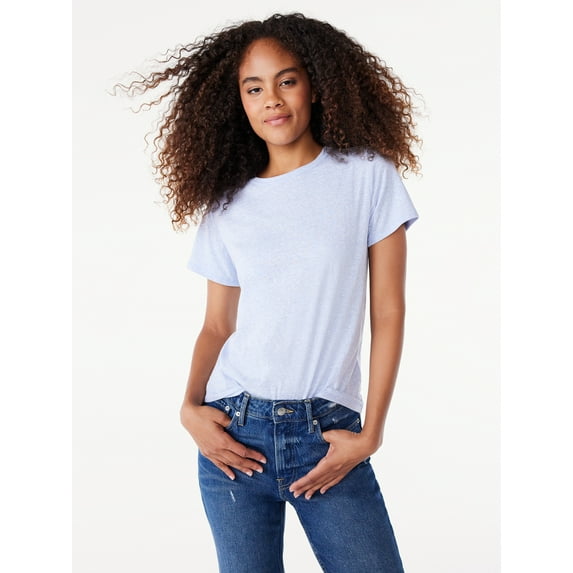 Free Assembly Short Sleeve Crew Neck Ringer T-Shirt (Women's)