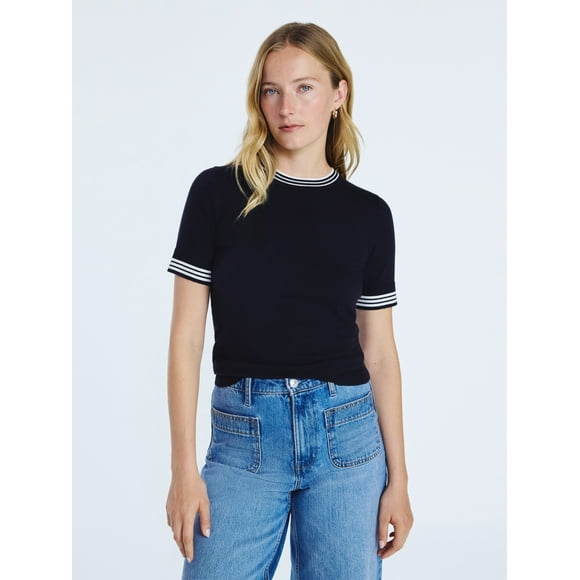 Free Assembly Shrunken Tee Sweater Plus, Sizes 1X-4X