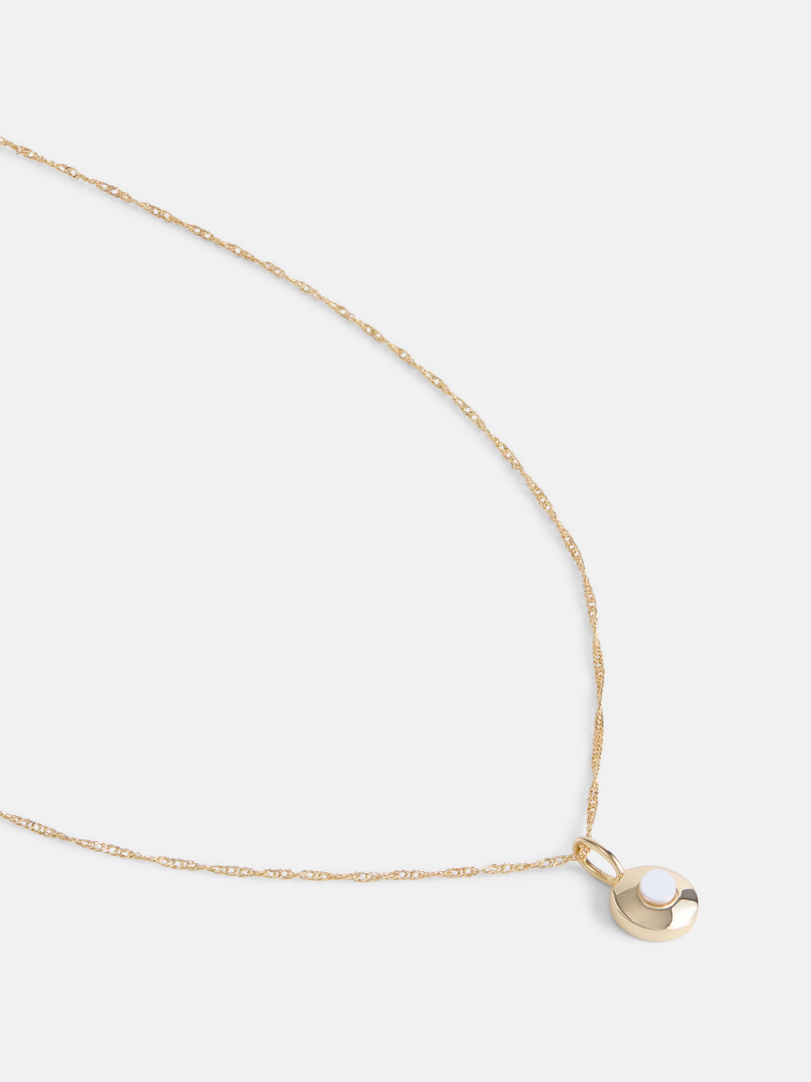 Free Assembly Women's Demi Fine 14K Gold Plated Simulated Pearl June Birthstone Necklace, 16" + 2" Extender