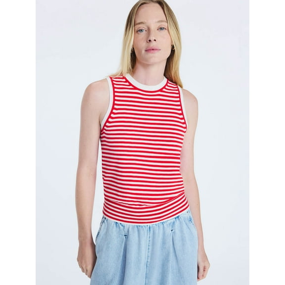 Free Assembly Women's Cozy Yarn Sleeveless Sweater Shell, Sizes XS-XXL