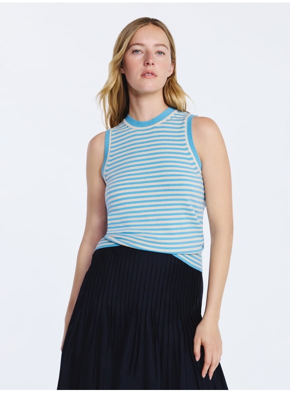 Women's Cozy Yarn Sleeveless Sweater Shell, Lightweight, Sizes XS-XXL