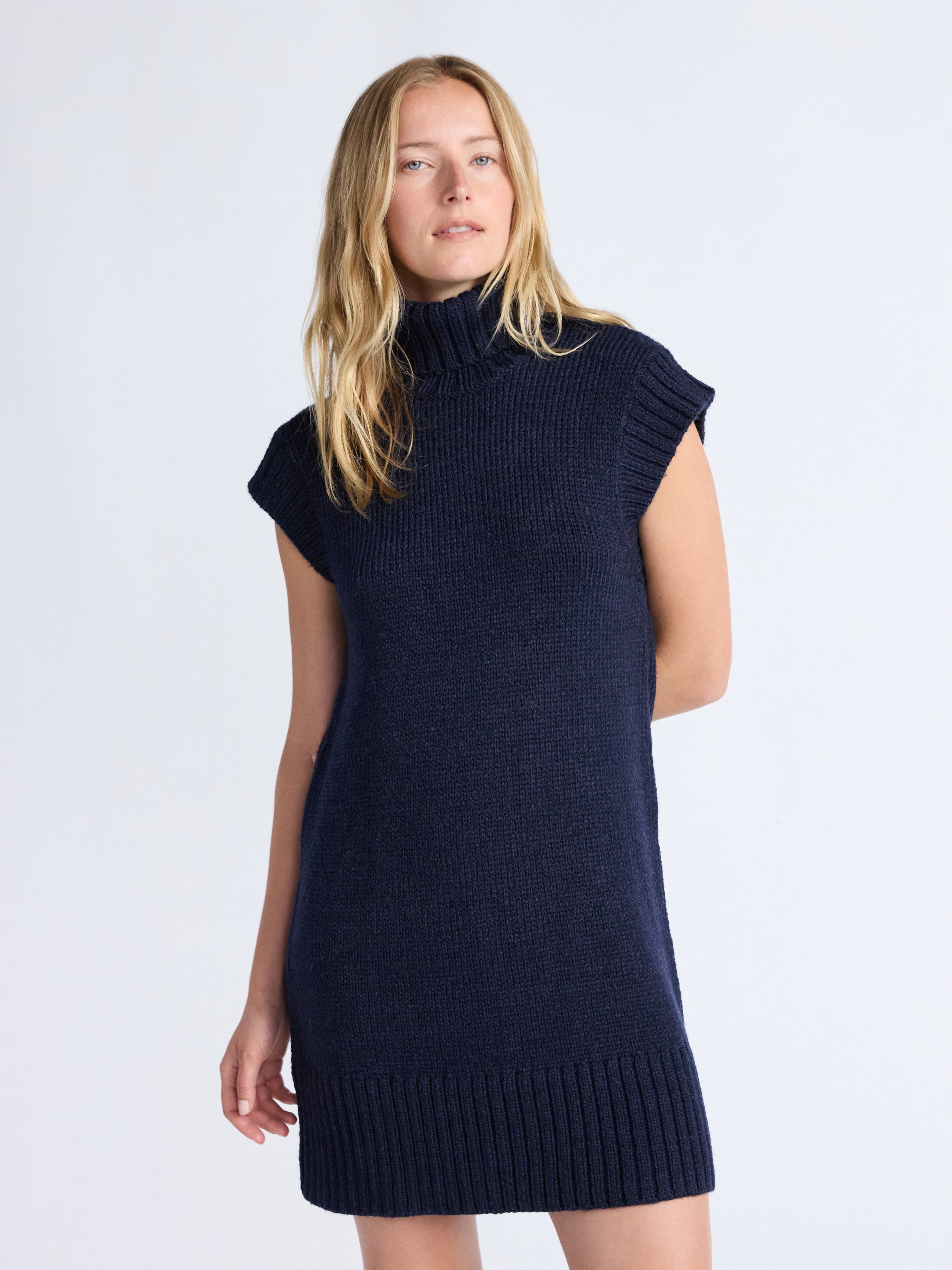Charcoal Turtleneck Sweater Mini Dress main image 1