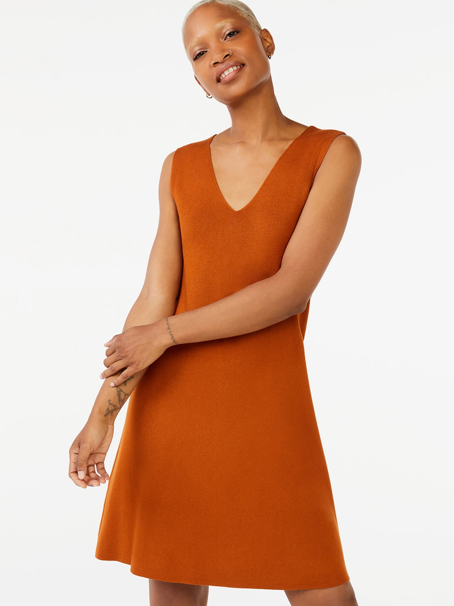 short orange puffy dress Dress Party Midi By Free Assembly In Orange, Size: M