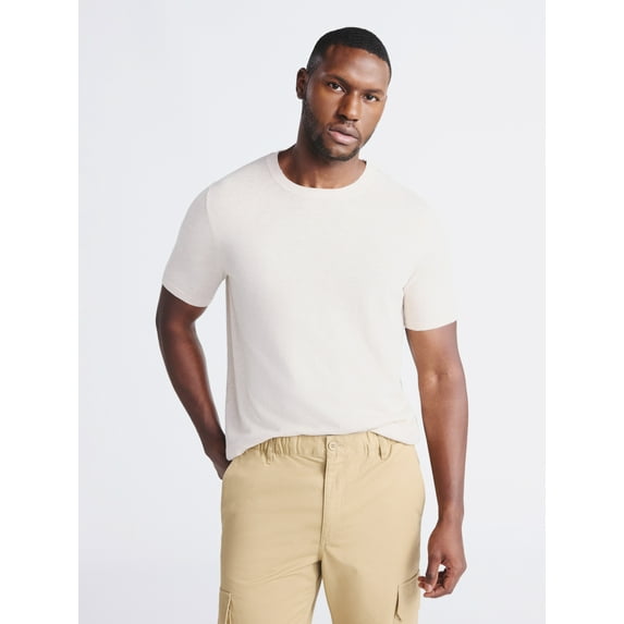 Free Assembly Men's Sweater Tee with Short Sleeves, Sizes S-3XL