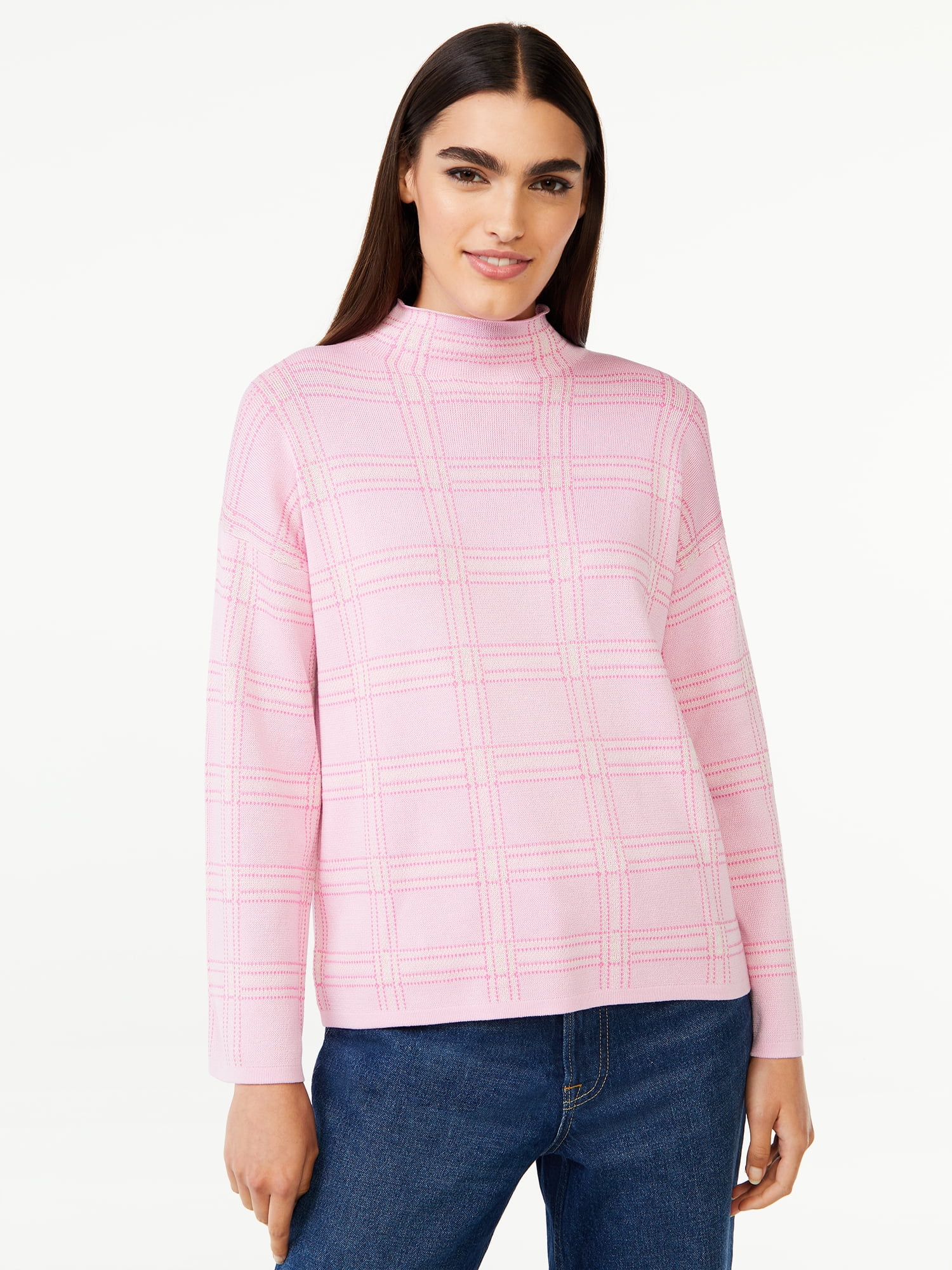 Women's 3/4-Sleeve Square-Neck Sweater main image 0