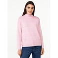 thumbnail image 1 of Free Assembly Women’s 3/4 Sleeve Mock Neck Square Sweater, 1 of 6