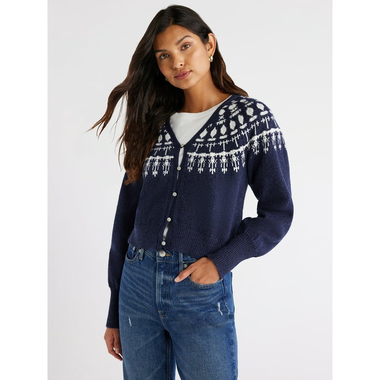 Free Assembly Women s 90 s V Neck Cardigan Sweater Lightweight Sizes XS XXXL Walmart