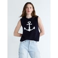 thumbnail image 1 of Free Assembly Women's and Women's Plus Roll Neck Sleeveless Cotton Sweater, Lightweight, Sizes XS-4X, 1 of 5