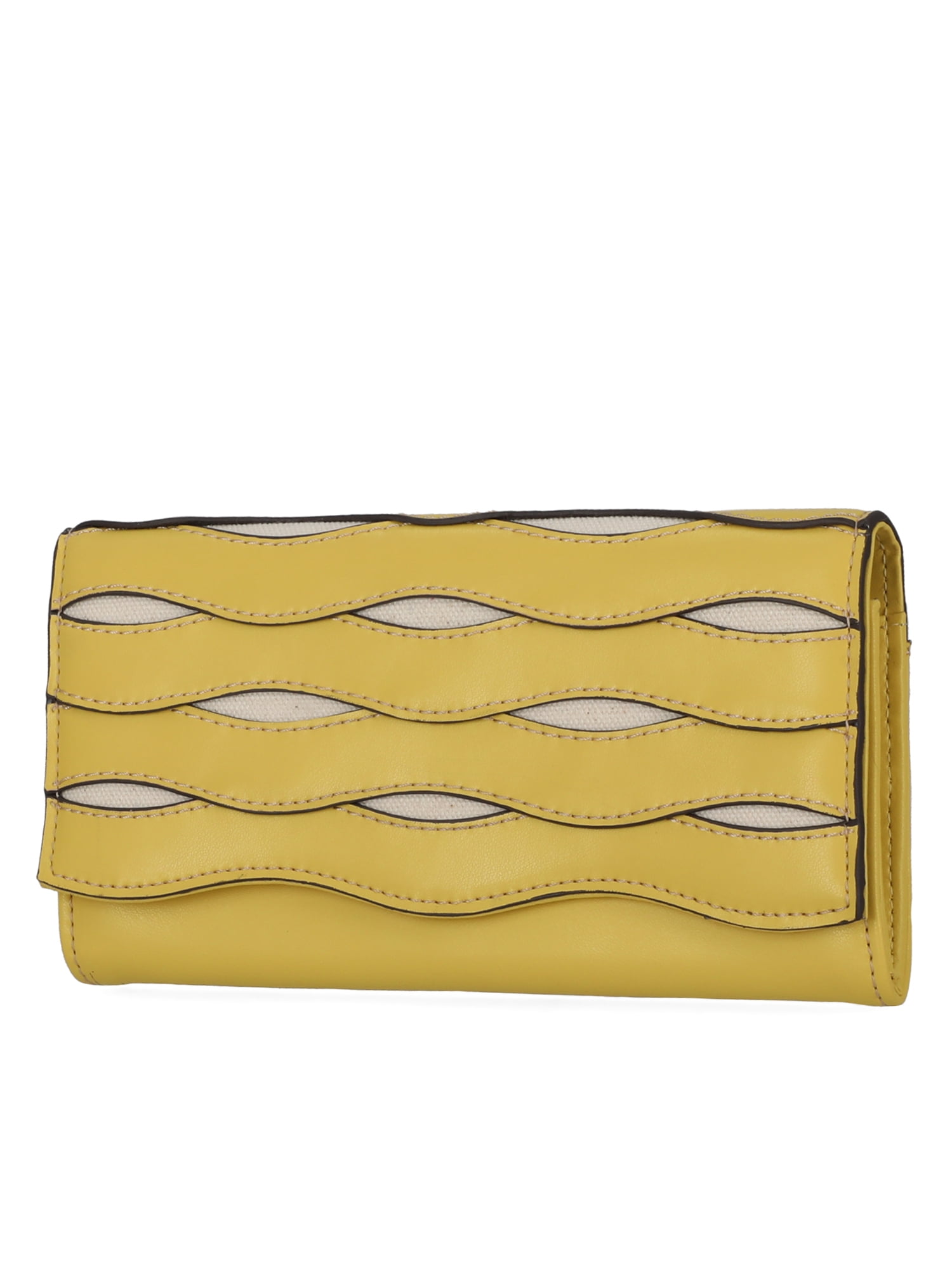 Free Assembly Women's Avery Cut Out Clutch Wallet, Sunset and Cream