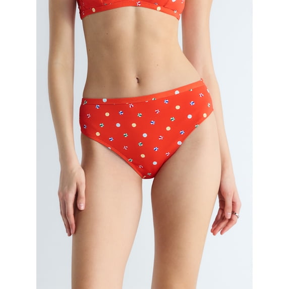 Free Assembly Women's Banded High Waisted Bikini Bottoms, Sizes XS-3X