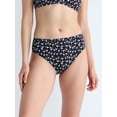 thumbnail image 1 of Free Assembly Women's Banded High-Waisted Bikini Bottoms, Printed, Darkest Navy, Sizes XS-3X, 1 of 5