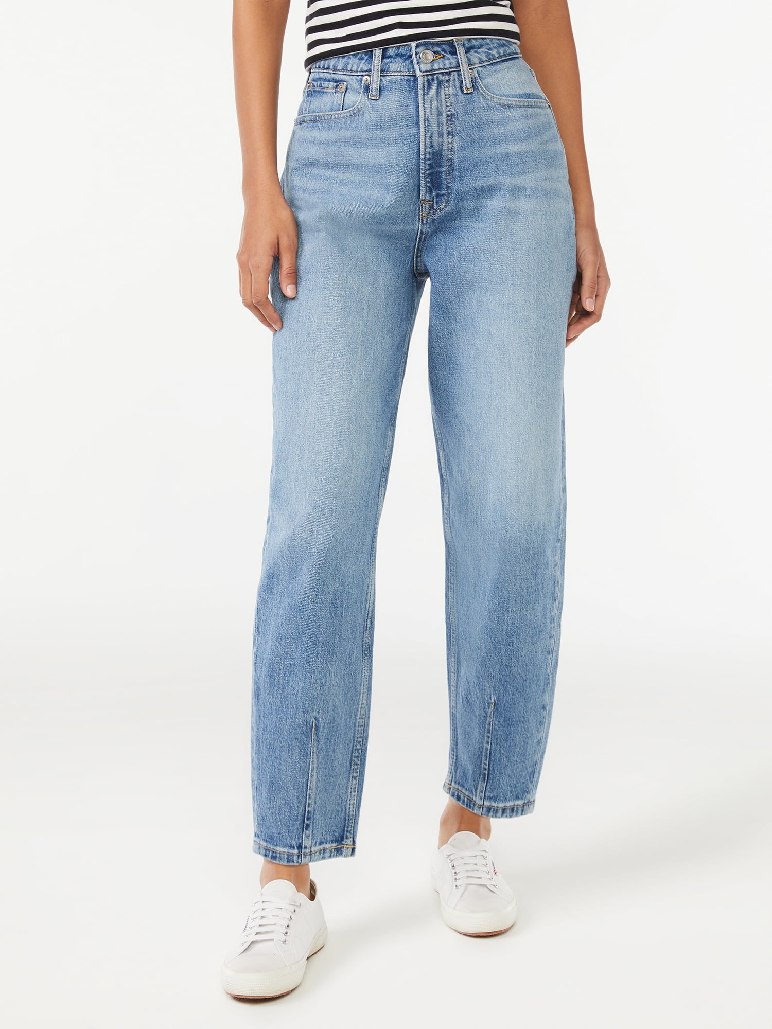 Free Assembly Women's Barrel Jeans