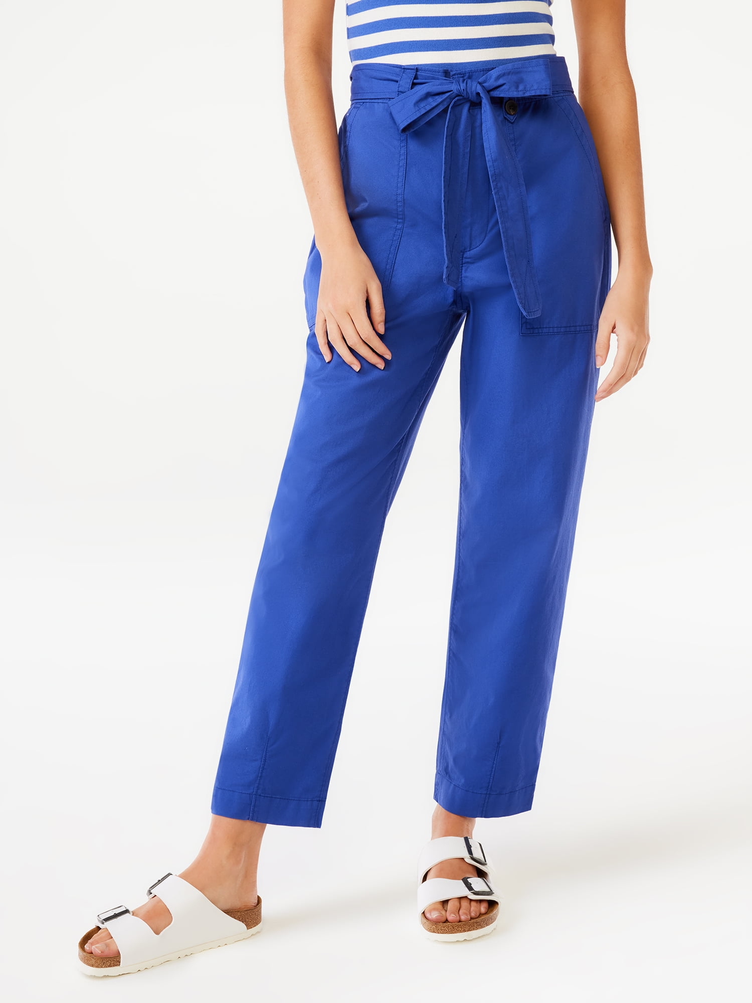 Free Assembly Women's Belted Barrel Pants