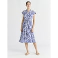 thumbnail image 1 of Free Assembly Women's Belted Utility Cotton Midi Shirtdress, Sizes XS-XXL, 1 of 5