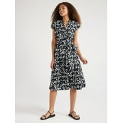 Free Assembly Women’s Belted Utility Dress with Short Sleeves, Sizes XS-XXL