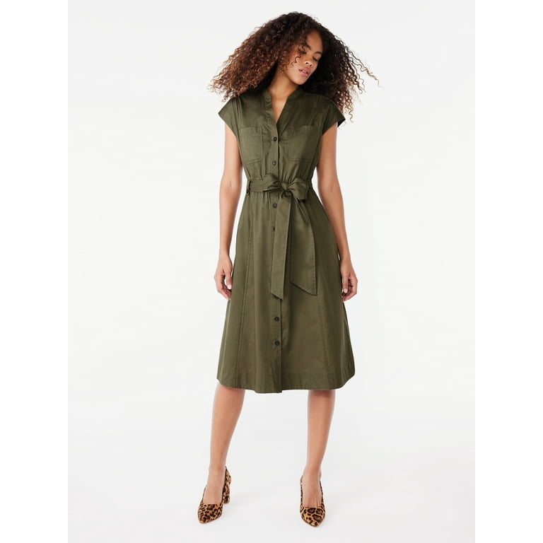 Walmart midi shirt clearance dress
