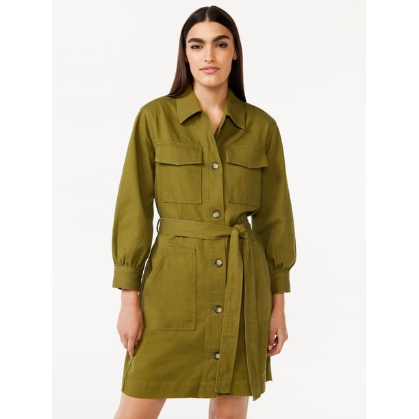 utility mini dress Black Twill Dress - Utility Dress - Cargo Dress - Mini Dress