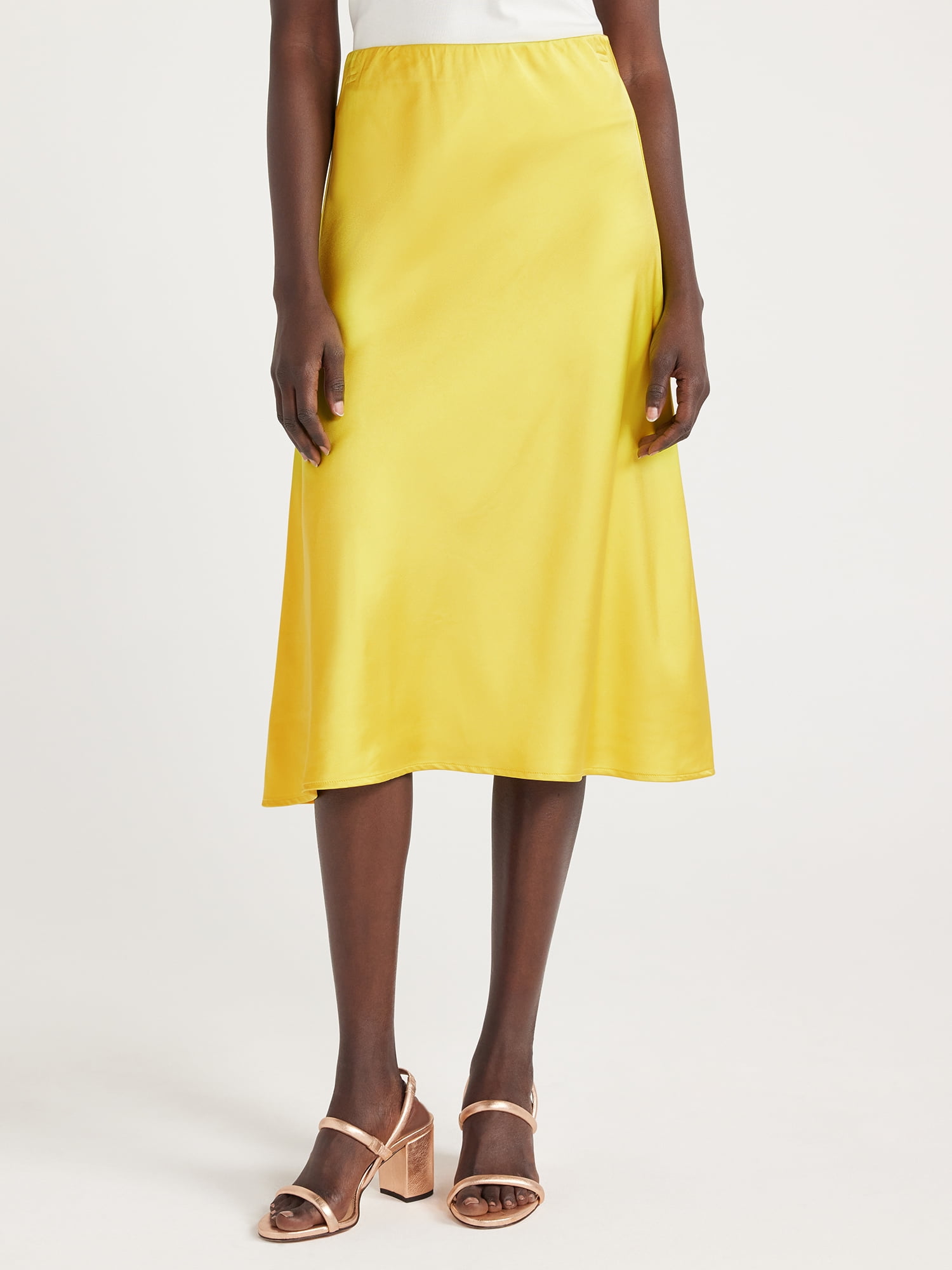Free Assembly Women's Bias Slip Midi Skirt, Sizes XS-XXXL - Walmart.com