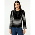 thumbnail image 1 of Free Assembly Women's Bib Placket Top with Long Sleeves, 1 of 6