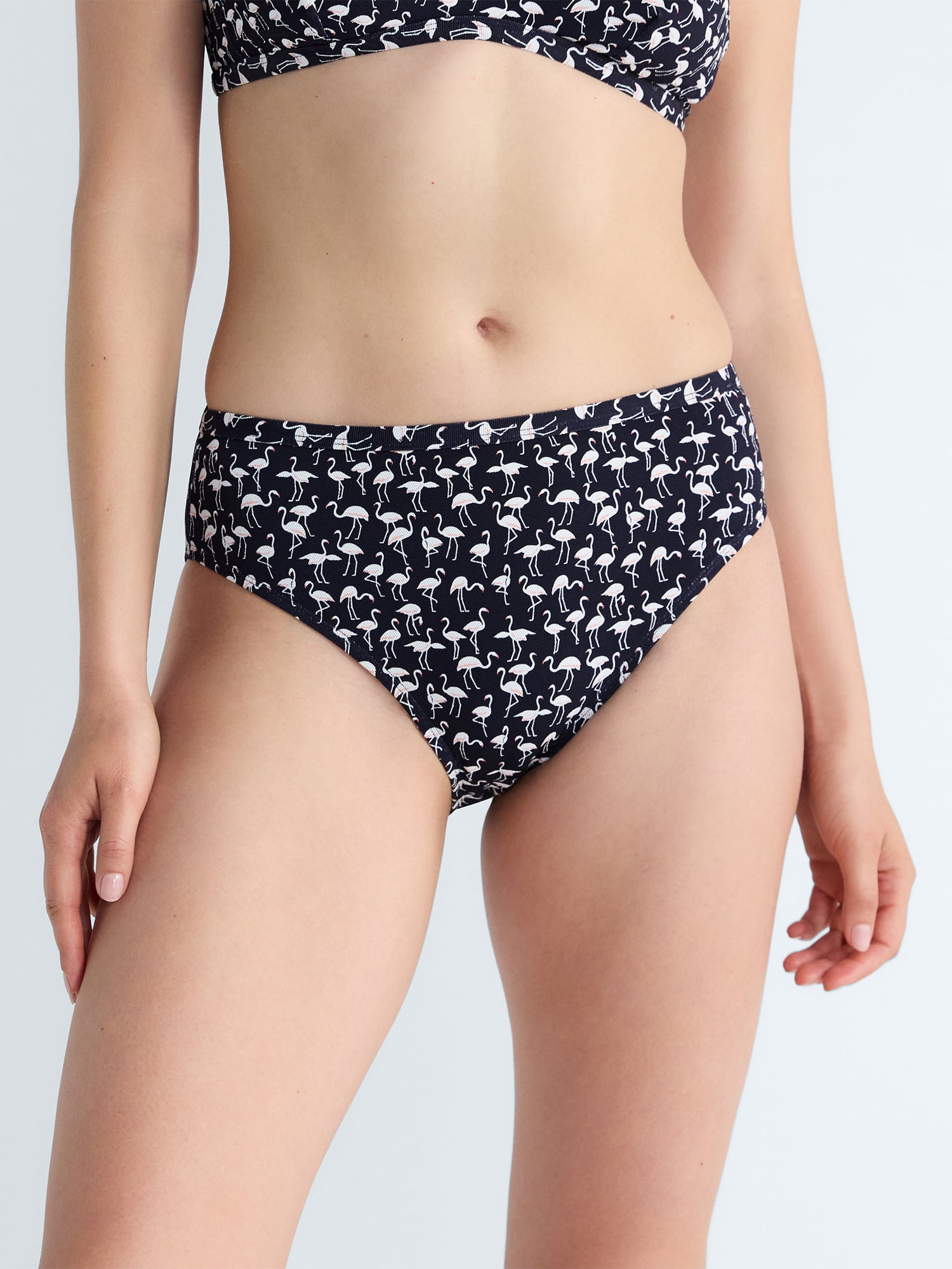 Free Assembly Women's and Women's Plus Banded High Waisted Print Bikini Bottoms, Sizes XS-3X