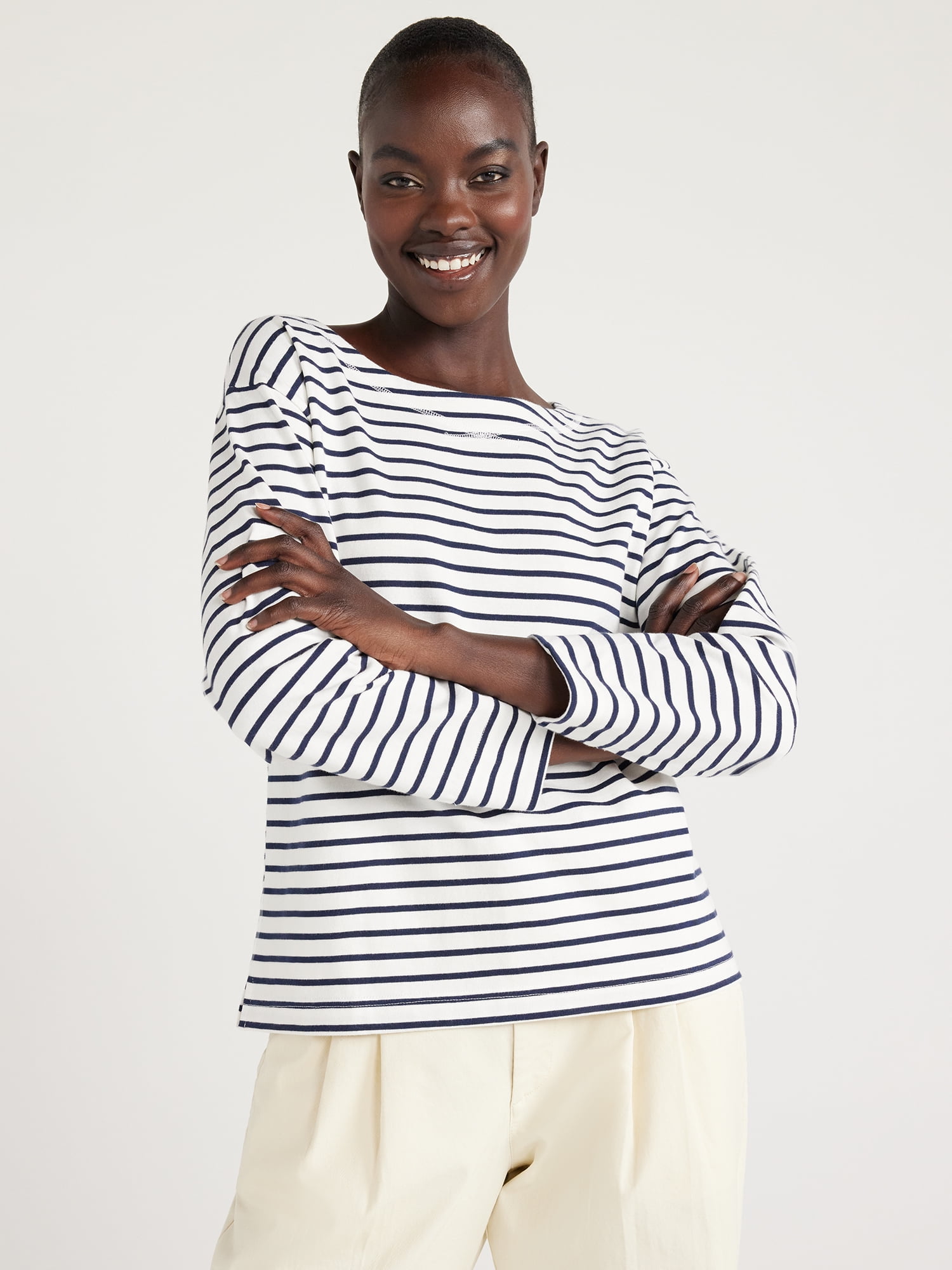 ALEXIA STAM☆ Side Gather Boat Neck Tee Side Gather Boat Neck Tee | ALEXIA STAM