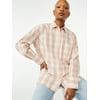 Free Assembly Women's Button Down Boxy Tunic Shirt