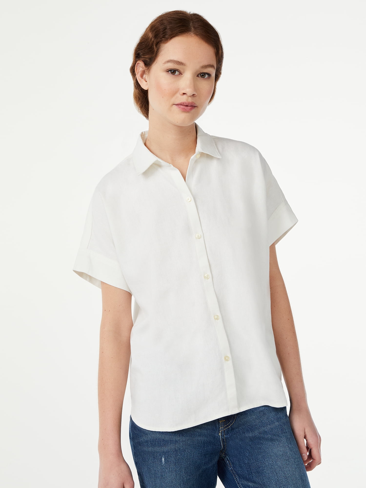 Free Assembly Womens Button Down Shirt with Short Philippines Ubuy