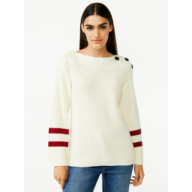 Free Assembly Women’s Button Shoulder Sweater