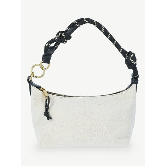 Free Assembly Women's Canvas Shoulder Bag, Natural