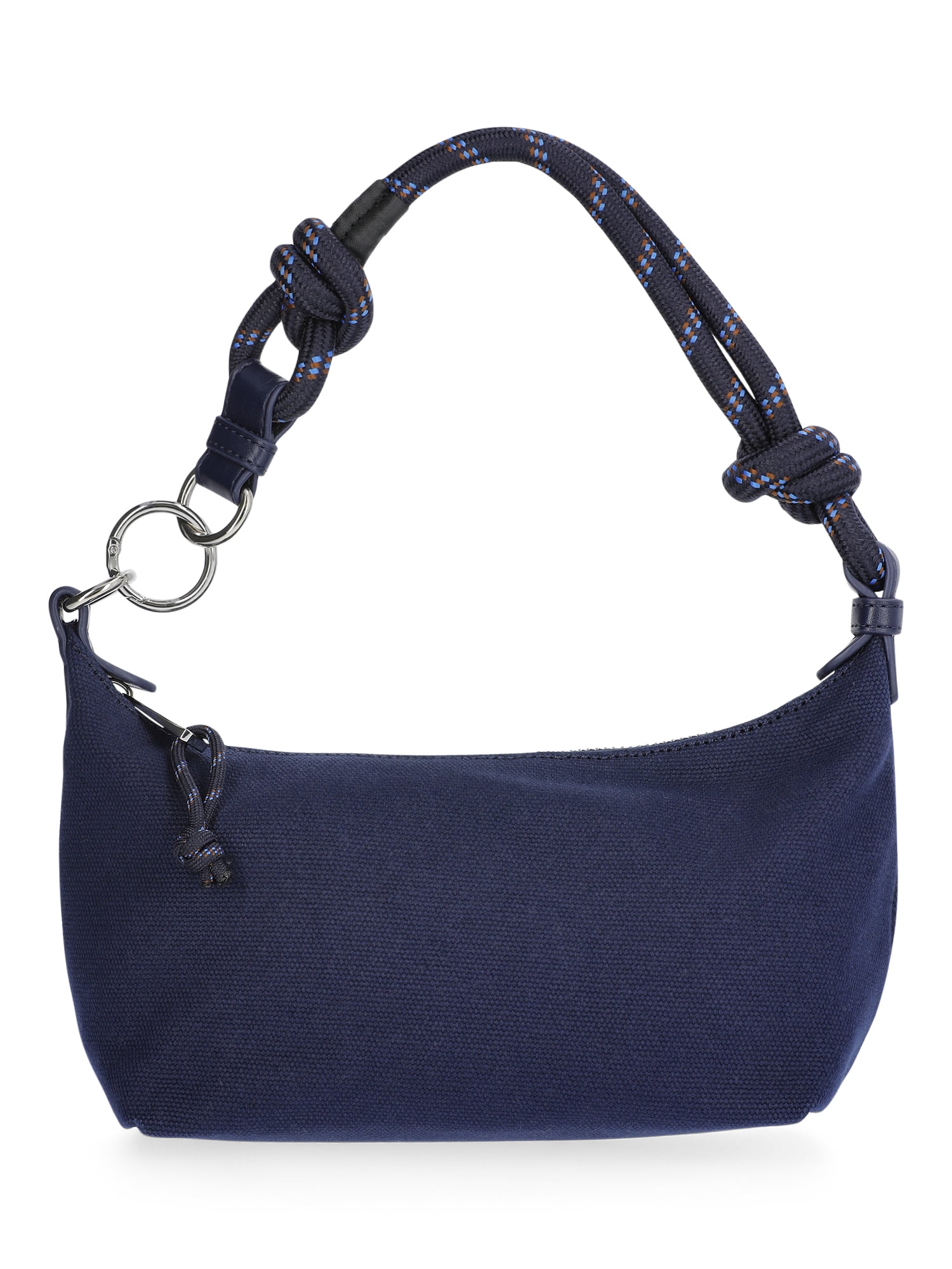Free Assembly Women's Canvas Shoulder Bag, Navy