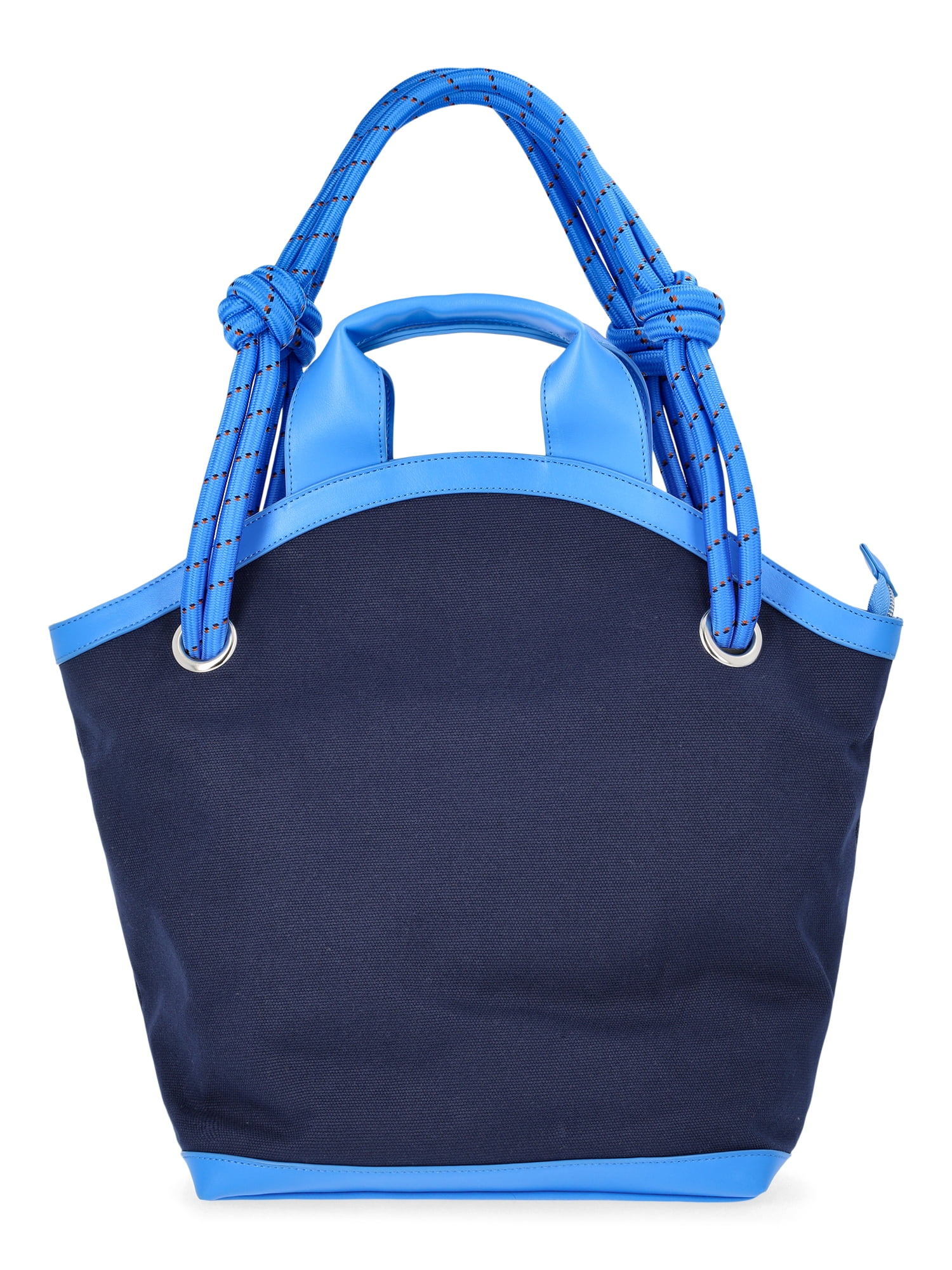 Free Assembly Women's Canvas Tote Bag, Navy/Blue