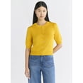 thumbnail image 1 of Free Assembly Women's Cardigan Sweater with Puff Sleeves, Lightweight, Size XS-XXL, 1 of 5