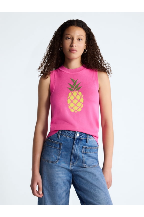 Women's and Women's Plus Graphic Sweater Shell, Sizes XS-4X