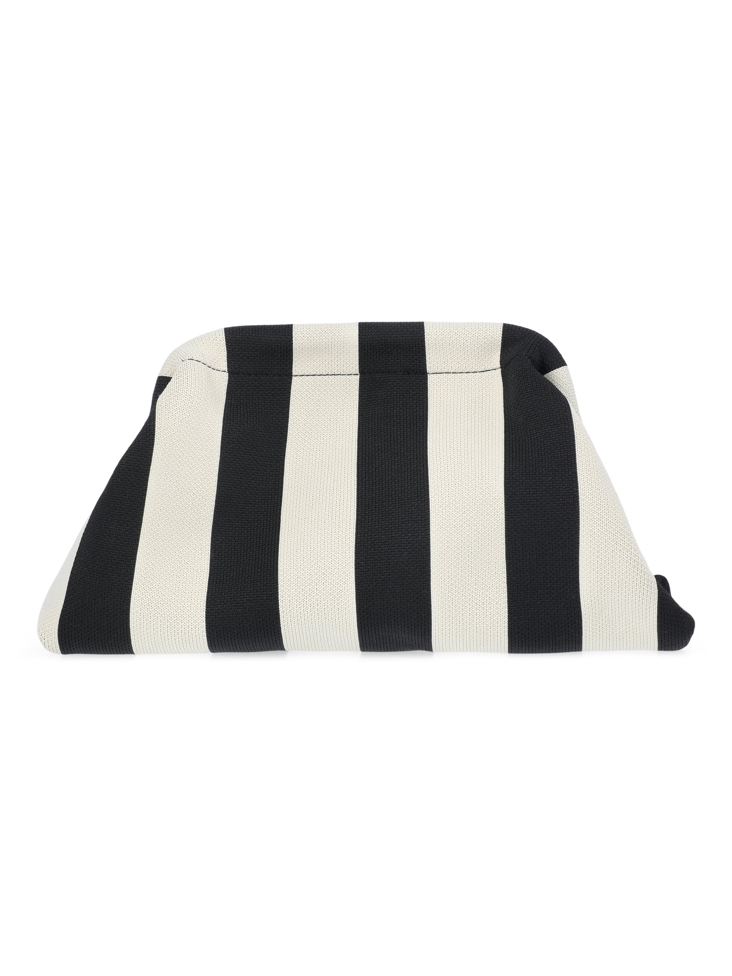 Free Assembly Women's Knit Clutch Handbag, Black/Khaki