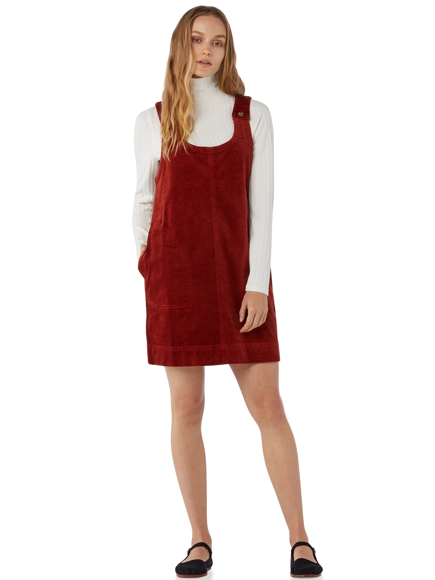 Red corduroy jumper dress sale