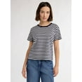 thumbnail image 1 of Free Assembly Women's and Women's Plus Cotton Cropped Boxy Tee with Short Sleeves, Sizes XS-4X, 1 of 6