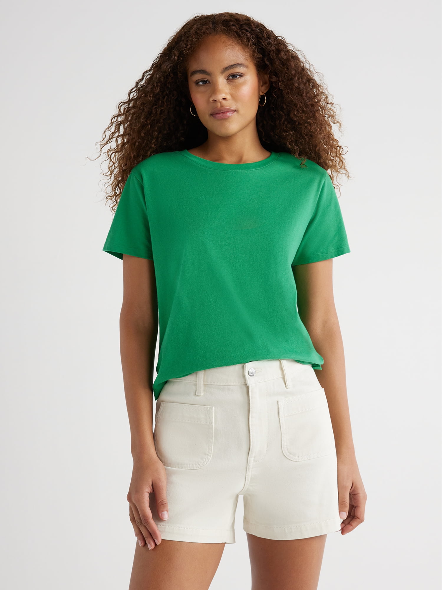Short Sleeve Boxy Fit Pocket Tee Women