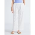 thumbnail image 1 of Free Assembly Women's Cotton Eyelet Coverup Pants, Sizes XXS-XXL, 1 of 6