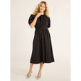 thumbnail image 1 of Free Assembly Women's Short Sleeve Wrap Midi, 1 of 4