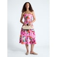 thumbnail image 1 of Free Assembly Women's and Women's Plus Strapless Cotton Poplin Tiered Midi Dress, Sizes XS-4X, 1 of 4